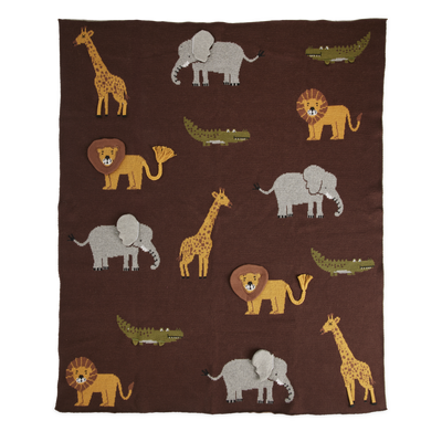 Petit Coton Couverture pour Bébé - Marron