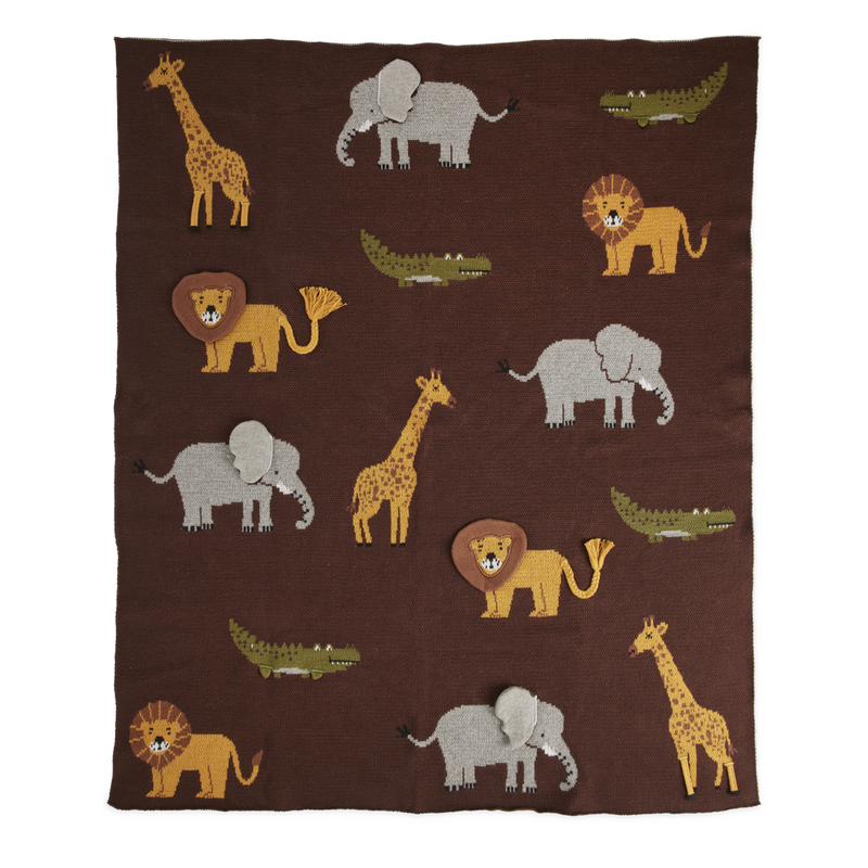 Petit Coton Couverture pour Bébé - Marron