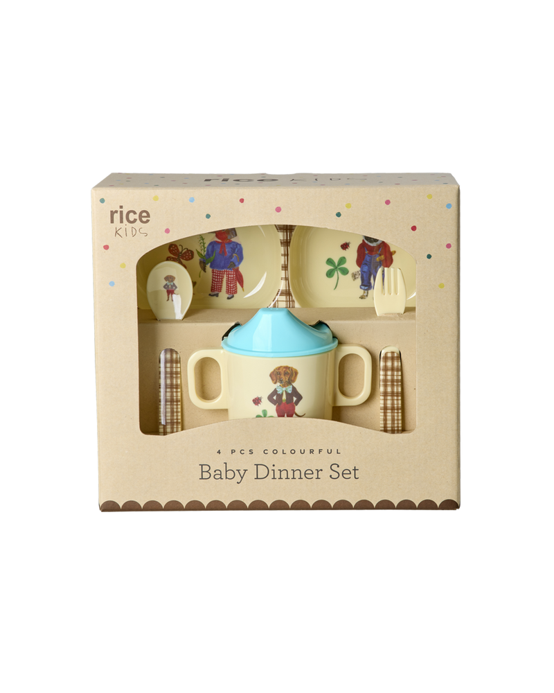 Baby Dinner Set - Brown - Giftbox