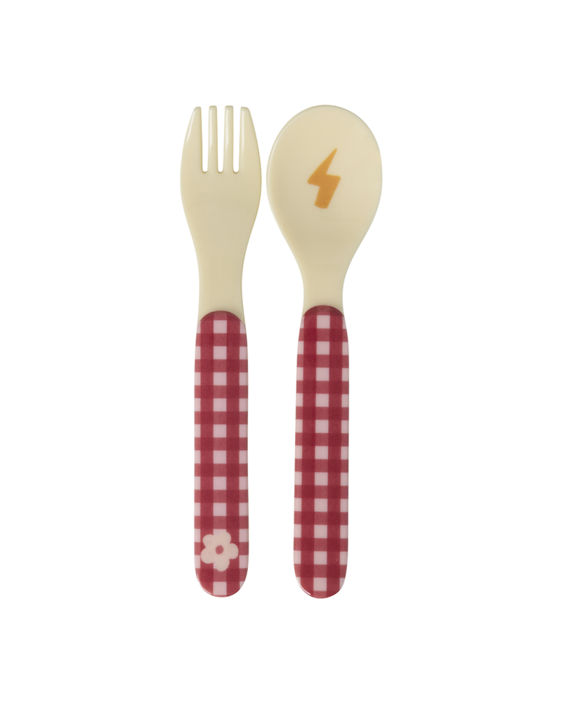 Baby Spoon and Fork - Pink - Hero Print