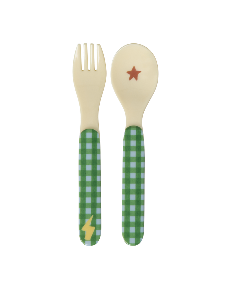 Baby Spoon and Fork - Green - Hero Print