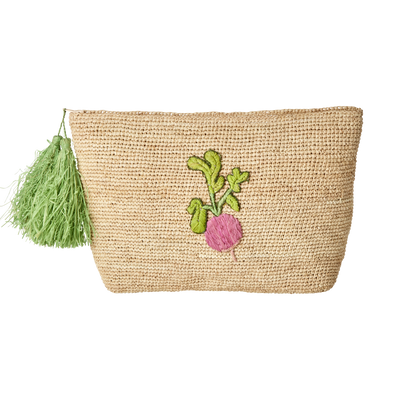 Large Raffia Clutch - Natural