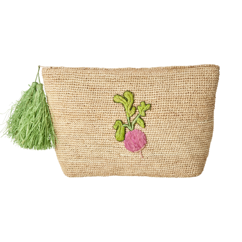 Large Raffia Clutch - Natural