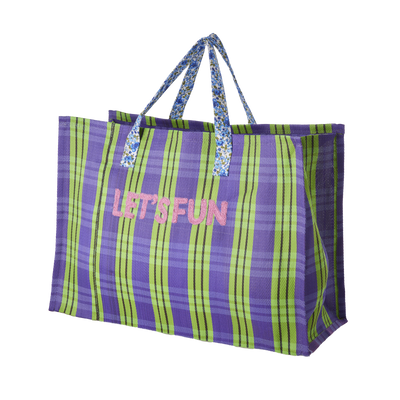 Recyceltes Plastik Tasche - Lila - Lets Fun Print