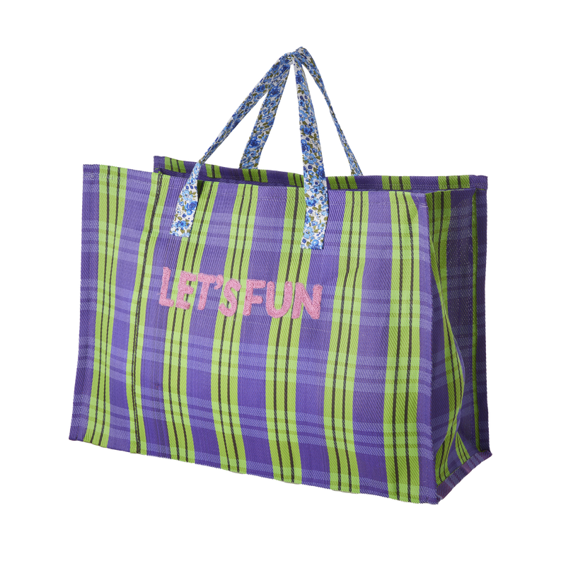 Recyceltes Plastik Tasche - Lila - Lets Fun Print