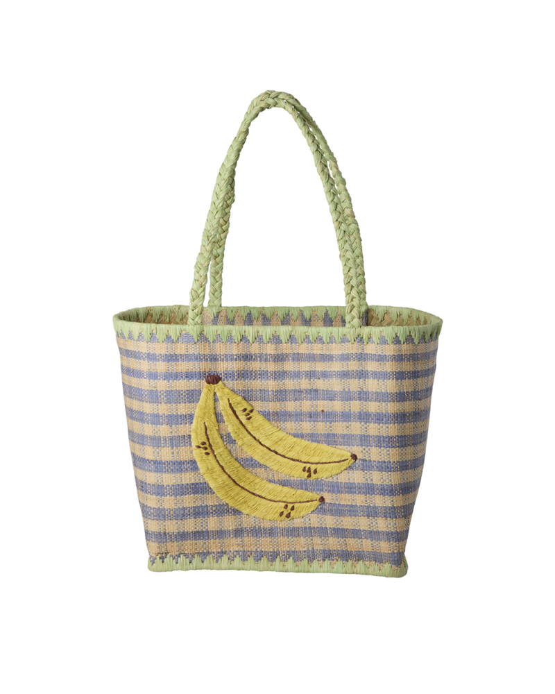 Small Raffia Bag - Blue