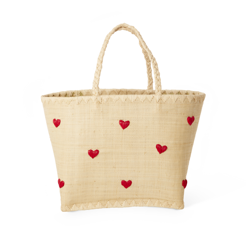 Kleine Raffia Tasche - Natürlich - Darling Hearts Design