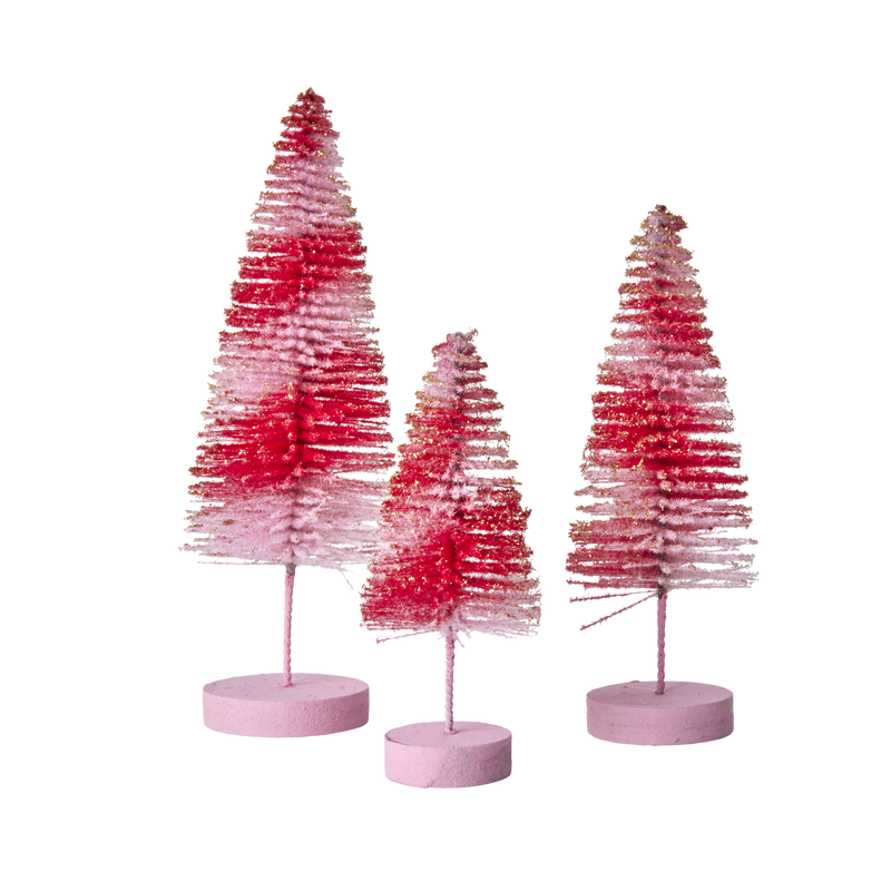 Kerstboom - Rood - Set van 3