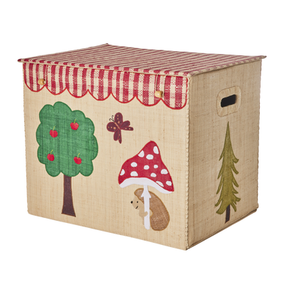 Extra groß Raffia Aufbewahrungskorb - Natürlich - Happy Forest Theme - Faltbar