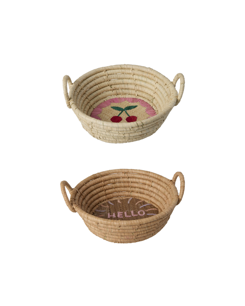 Extra Small Round Raffia Breadbasket - Nature