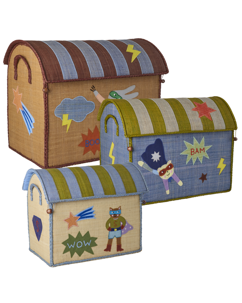 Raffia Storage House - Nature - Hero Theme - Set of 3