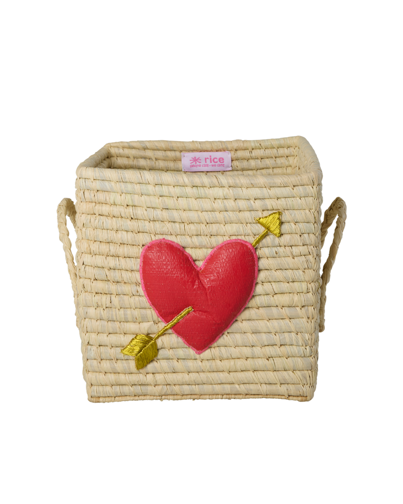 Small Square Raffia Basket - Nature