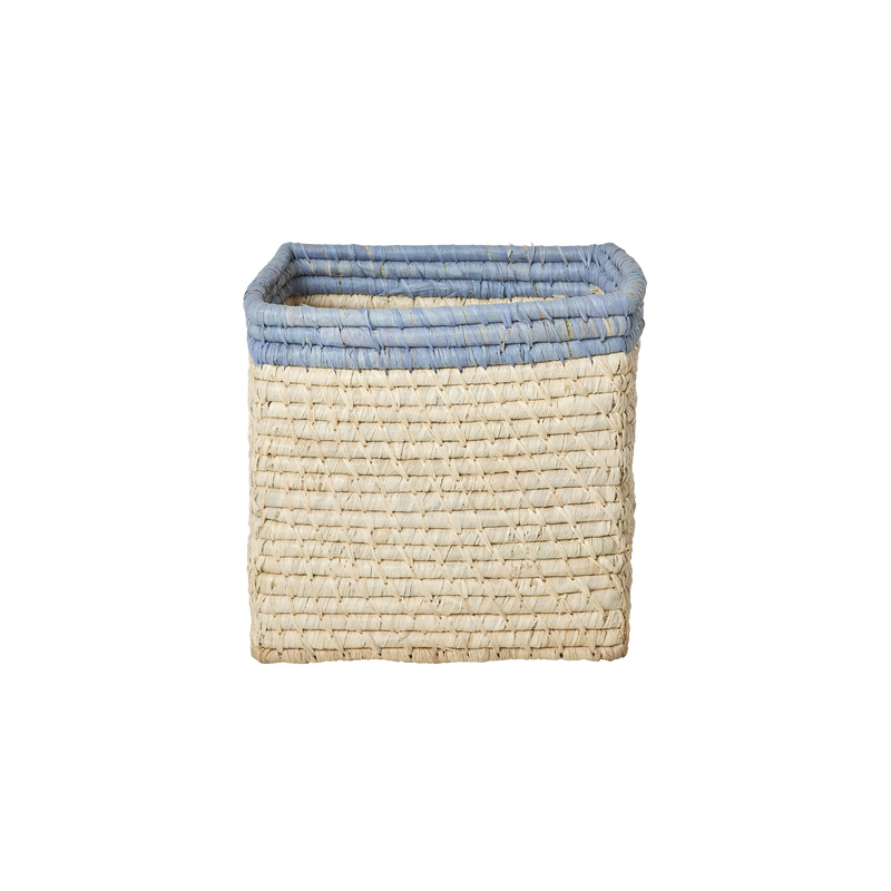 Small Square Raffia Storage Basket