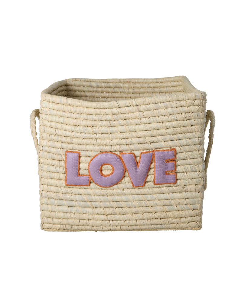 Square Raffia Basket - Nature