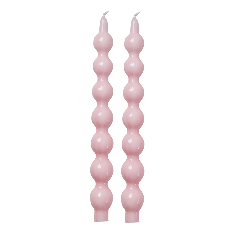 Bougies - Rose clair - Pack de 2