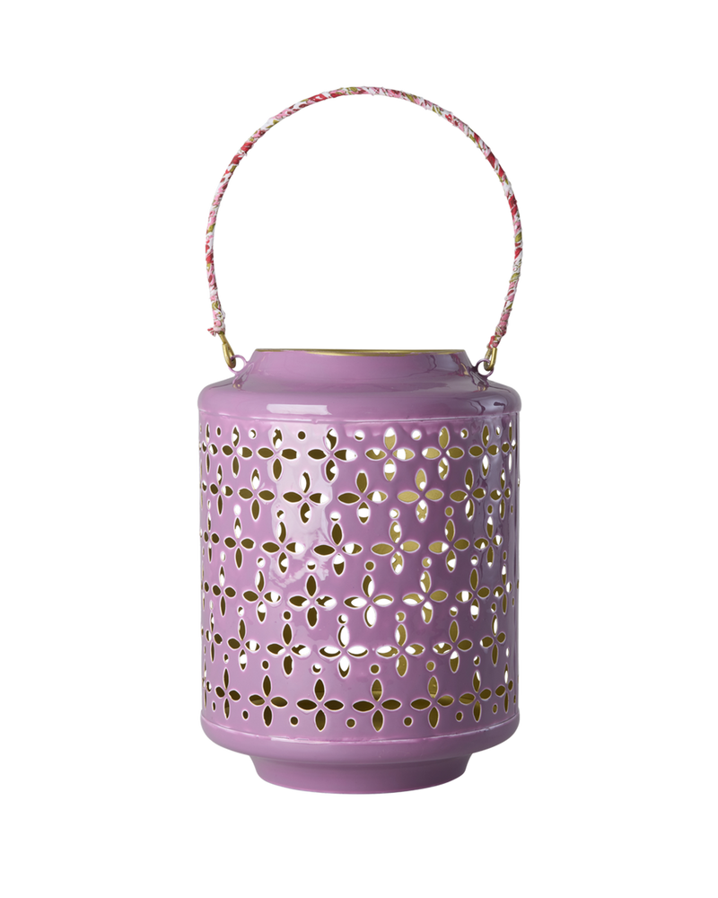 Large Metal Lantern - Purple