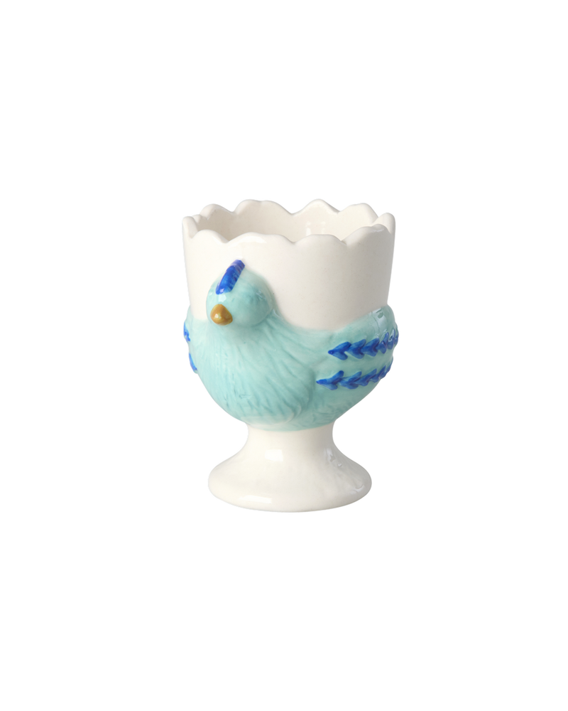 Hen Ceramic Egg Cup - Blue