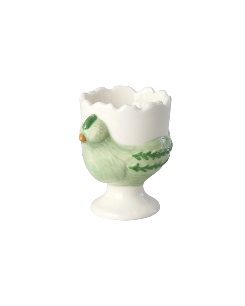 Hen Ceramic Egg Cup - Green