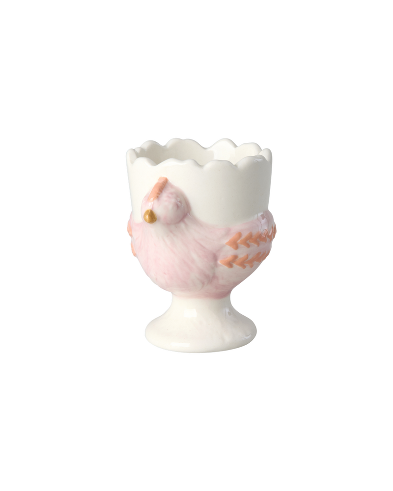 Hen Ceramic Egg Cup - Pink