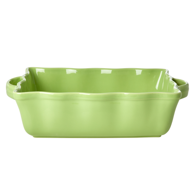 Grande Rettangolare Ceramica Pirofila da Forno - Verde neon