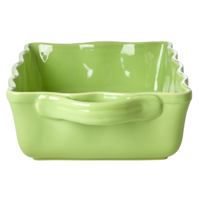 Grande Rettangolare Ceramica Pirofila da Forno - Verde neon