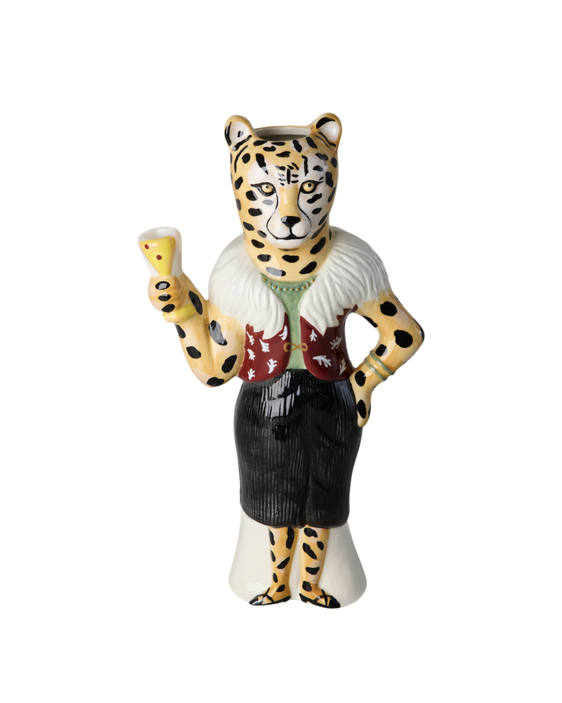 Leopard Ceramic Vase - Yellow - Nathalie Lété