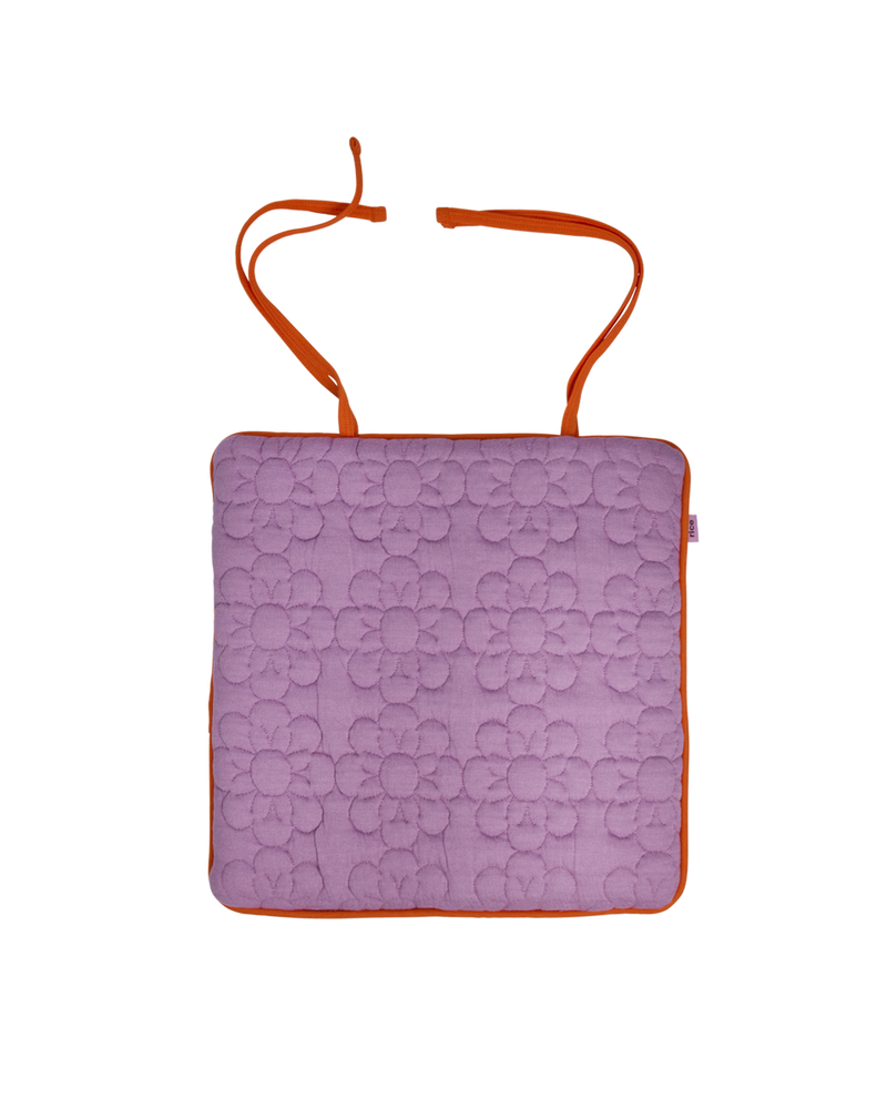 Cotton Chair Cushion - Purple