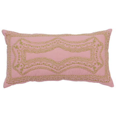 Grand Rectangulaire Coton Coussin - Rose clair