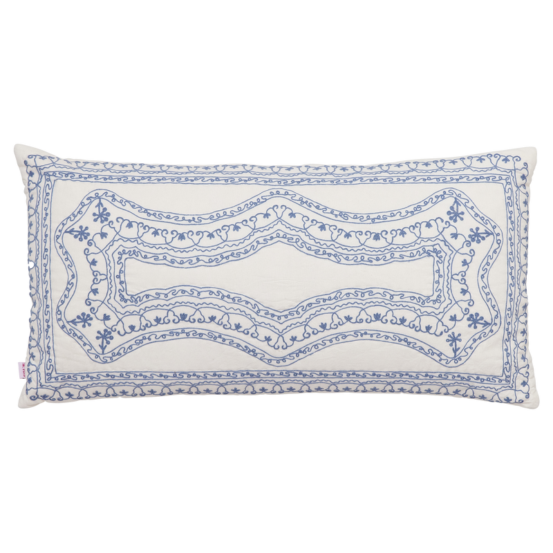 Large Rectangular Cotton Cushion - White