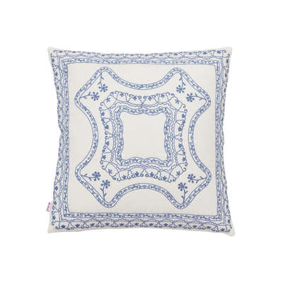 Square Cotton Cushion - White