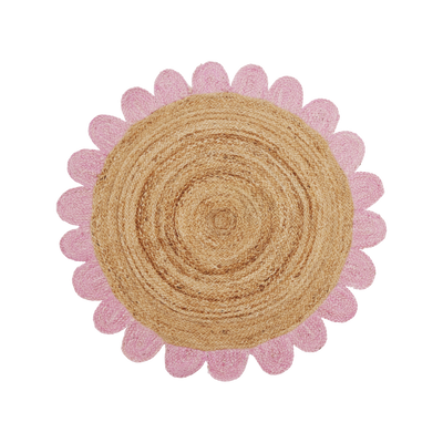 Fleur Jute Tapis - Rose