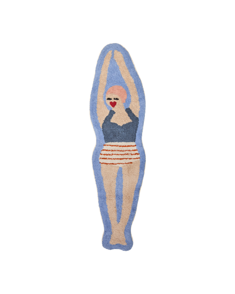 Tufted Floor Mat - Blue - Retro Swimster