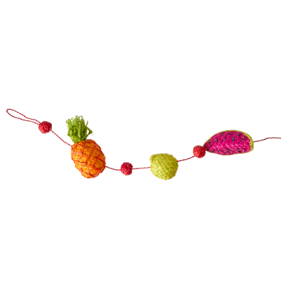 Raphia Guirlande - Multicolore - Fruits Theme