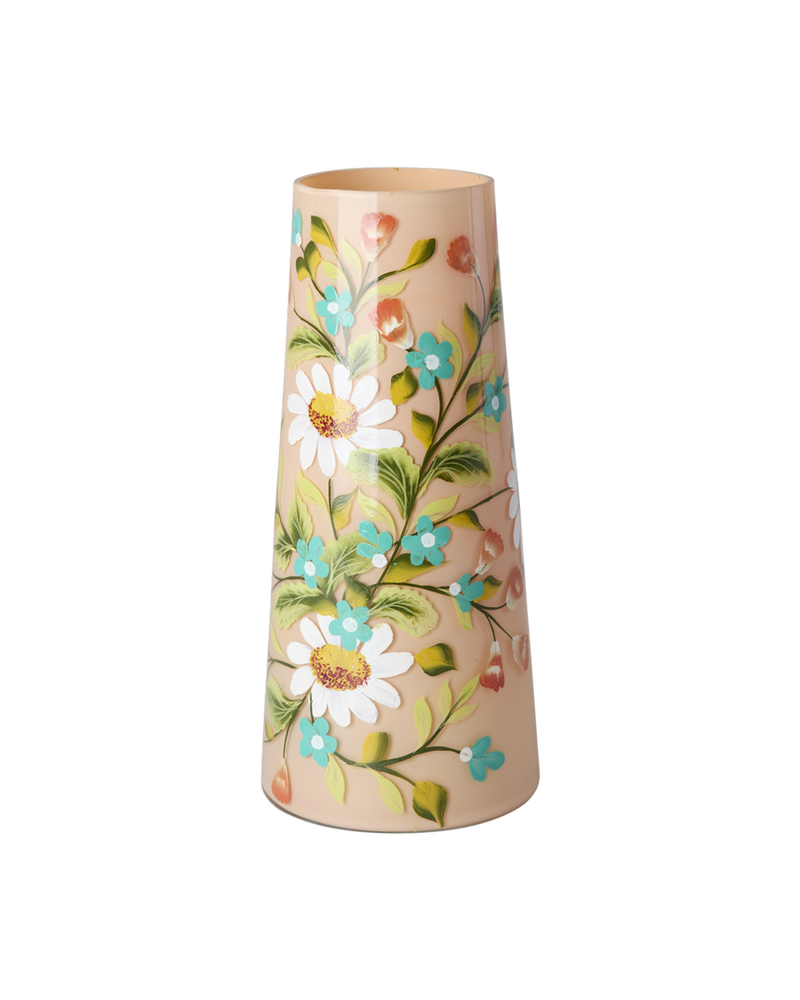 Tall Glass Vase - Soft Pink