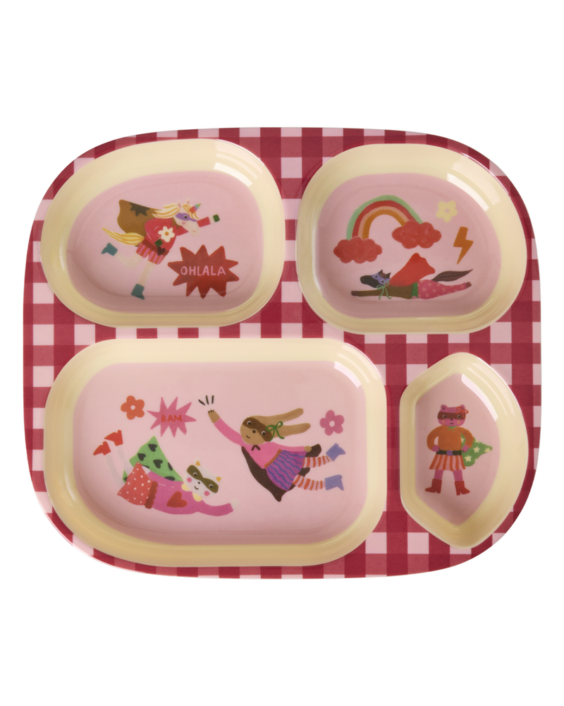 Kids 4 Room Plate - Pink - Hero Print