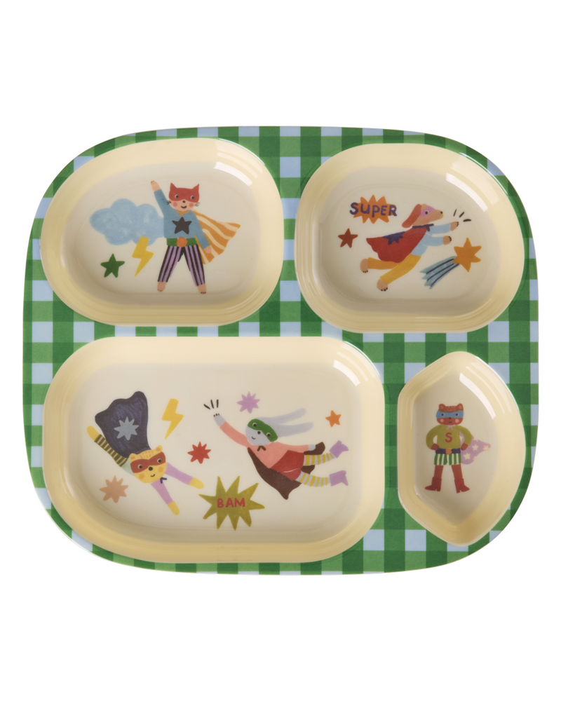 Kids 4 Room Plate - Green - Hero Print