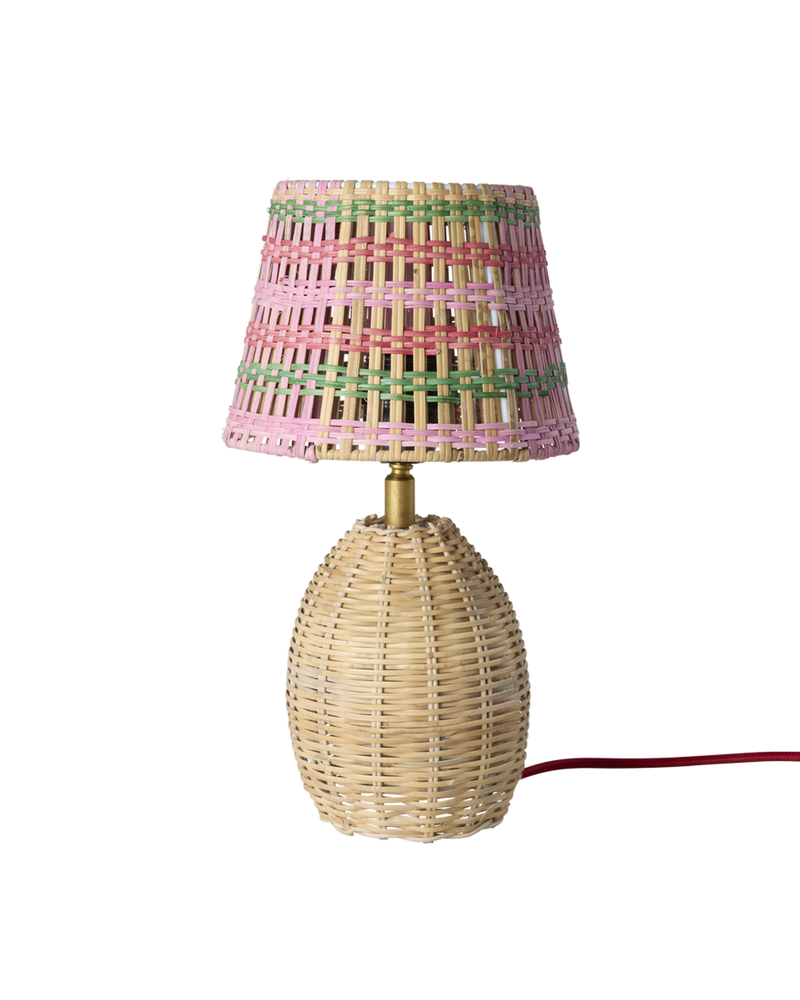 Small Nature Rattan Table Lamp - Pink