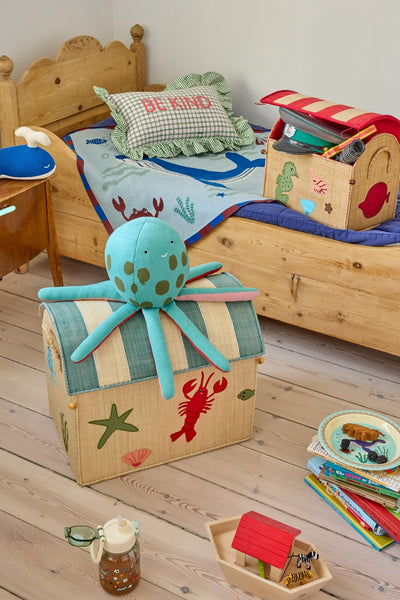 Cotton Baby Blanket - Blue - Ocean Design