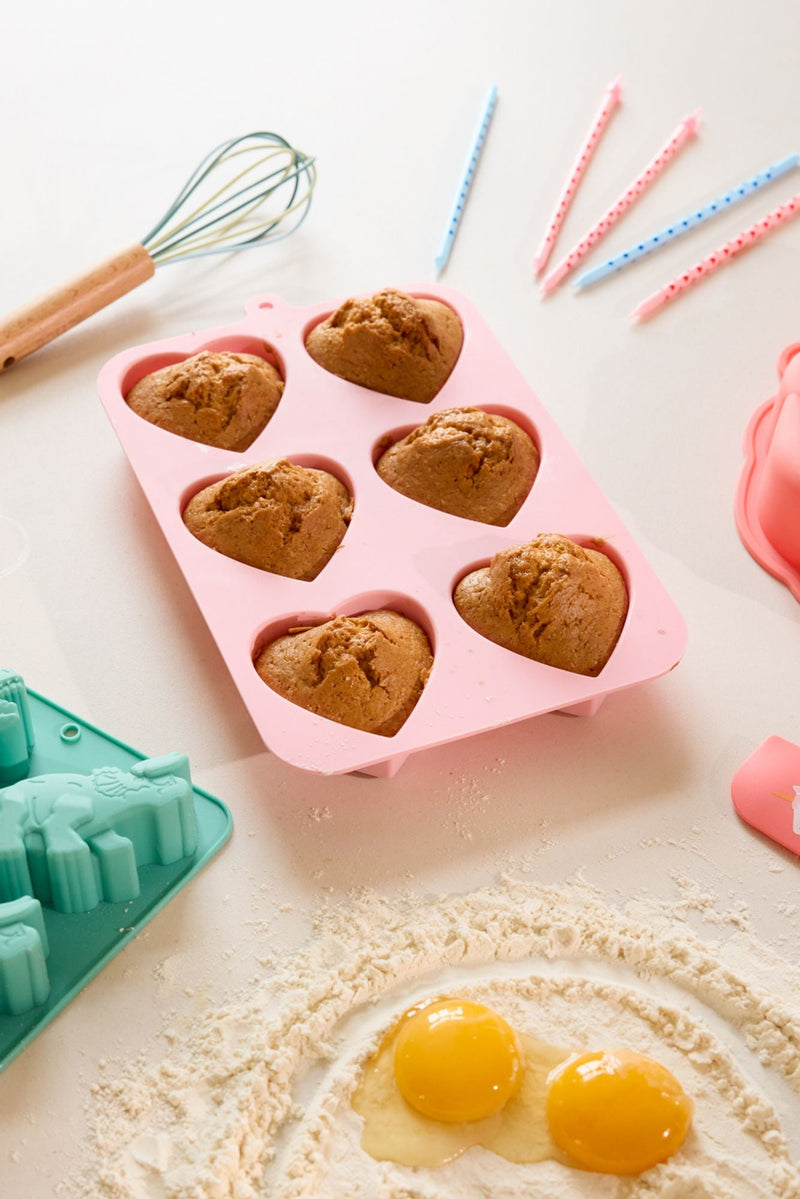 Heart Silicone Baking Mold - Soft Pink