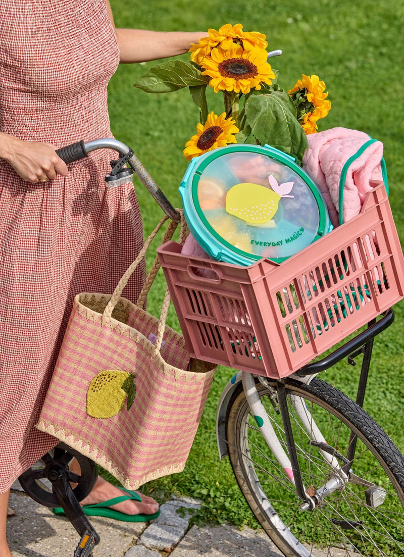 Small Raffia Bag - Pink