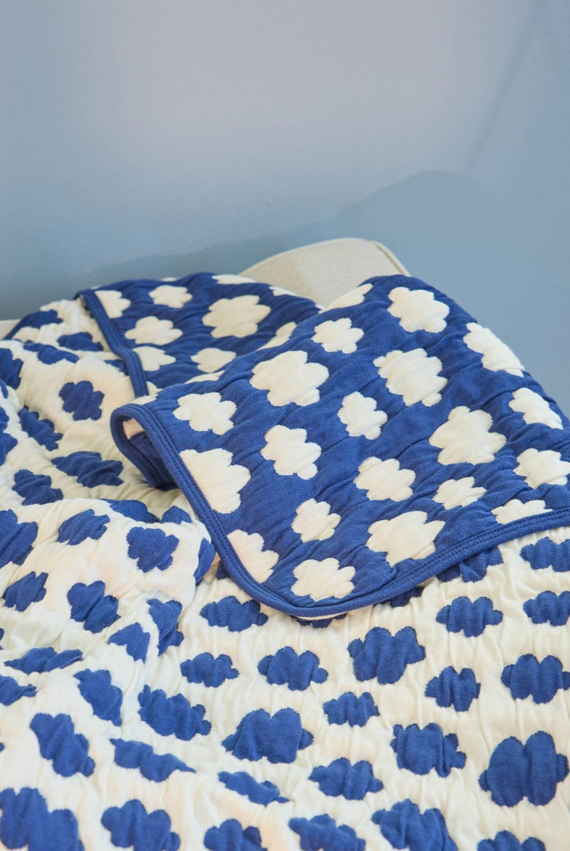 Small Cotton Quilt - Blue