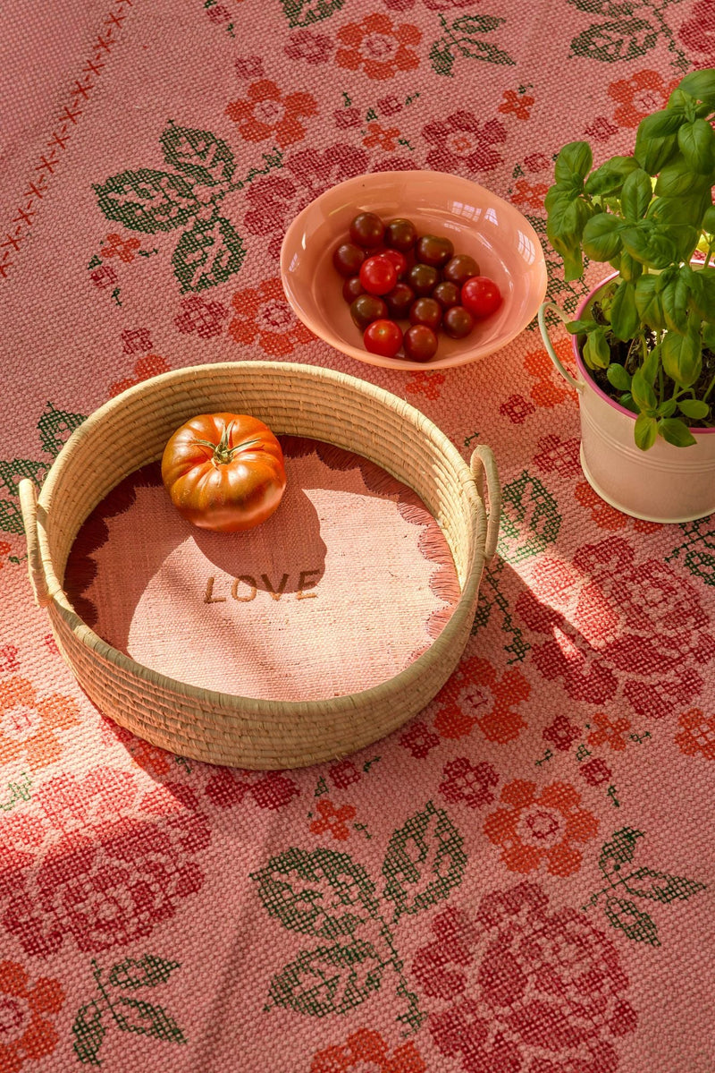 Round Raffia Breadbasket - Nature