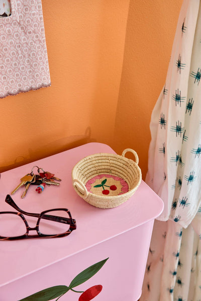 Extra Small Round Raffia Breadbasket - Nature