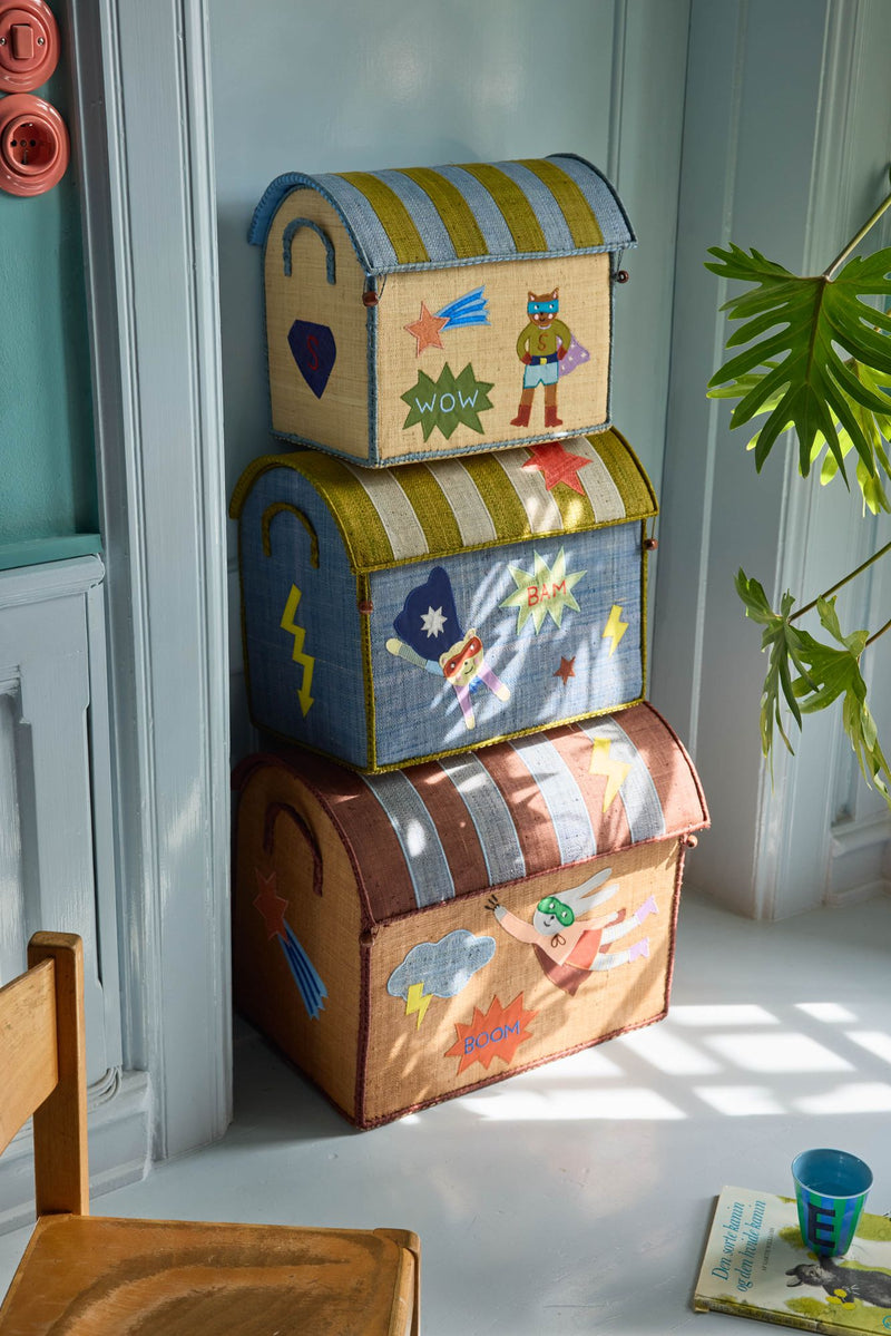 Raffia Storage House - Nature - Hero Theme - Set of 3