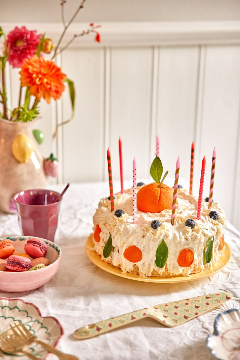 Lungo Cera di paraffina Candeline per torta - Rosa