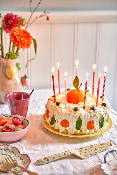 Lungo Cera di paraffina Candeline per torta - Rosa