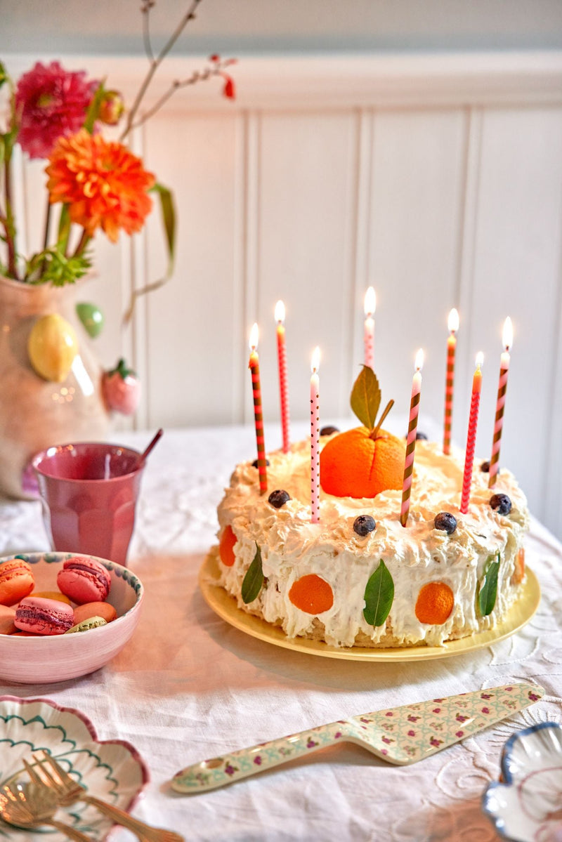 Lungo Cera di paraffina Candeline per torta - Rosa