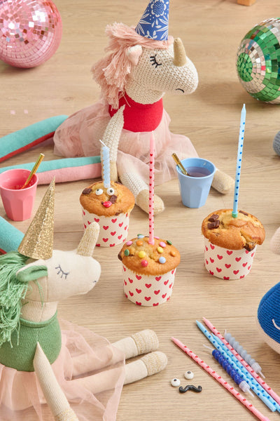 Long Cake Candles - Blue