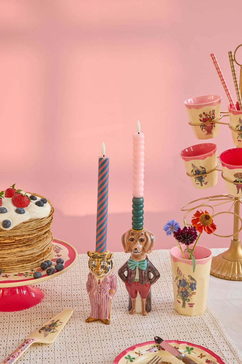 Dog Ceramic Candle Holder - Brown - Nathalie Lété