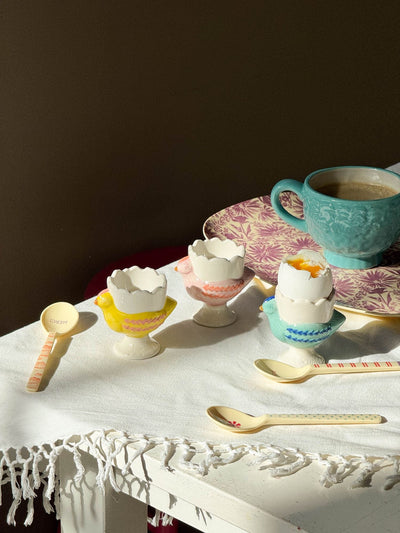 Hen Ceramic Egg Cup - Yellow